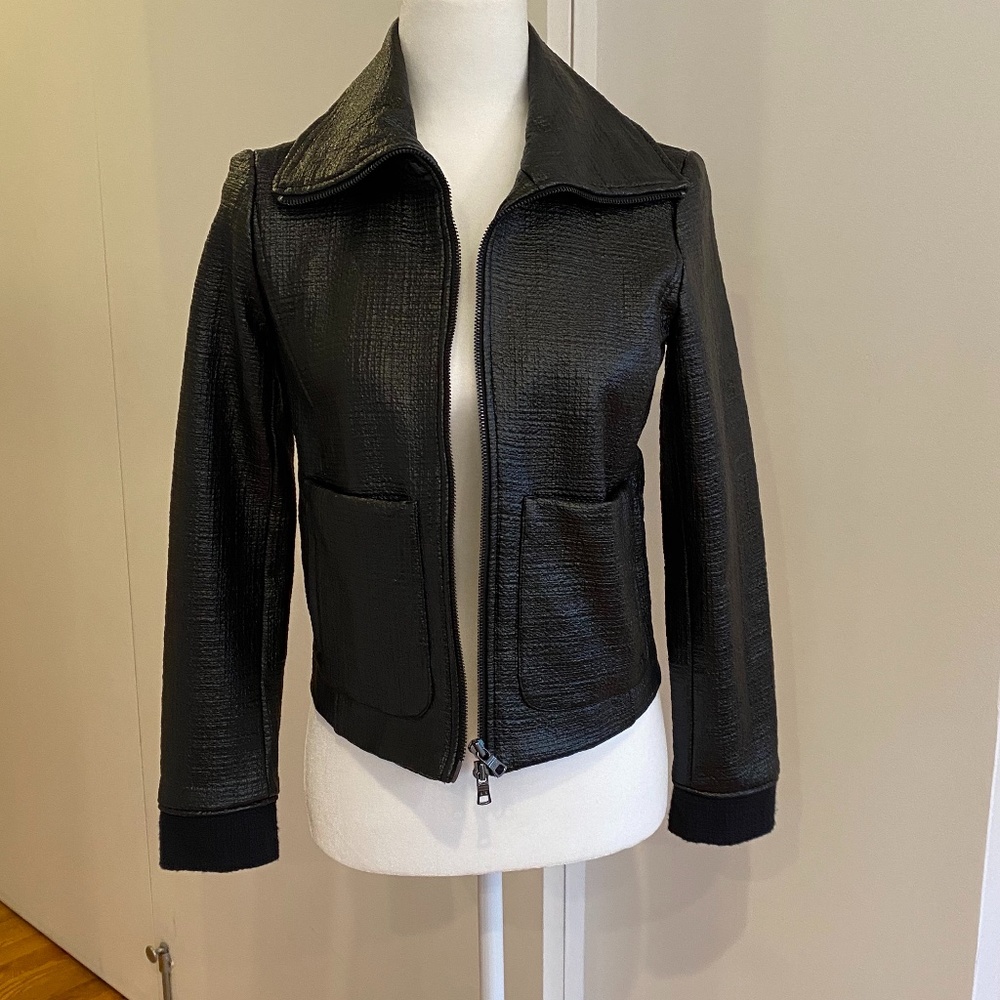 A/X Armani Exchange Blak Faux Leather Jacket